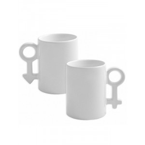  Cana (cana) pentru un cuplu indragostit cu manere in forma de principii masculine si feminine